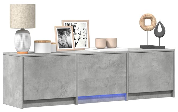 LED-es tévéállvány Beton Szürke 140 x 34 x 40 cm Mérnöki fa