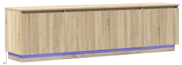 TV szekrény 180 x 38 x 49 cm Sonoma tölgy Szerelt Fa