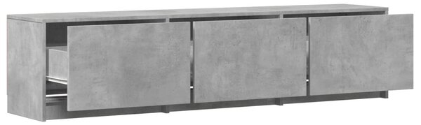 LED-es tévéállvány Beton Szürke 165 x 34 x 40 cm Mérnöki fa
