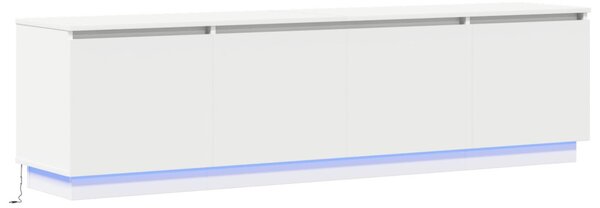 TV szekrény leddel Fehér 180 x 38 x 49 cm Faanyag