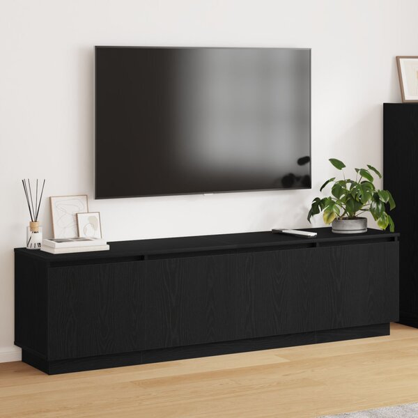 TV szekrény 180 x 38 x 49 cm Fekete tölgy Szerelt Fa