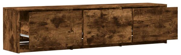 LED-es tévéállvány Füstölt Tölgy 165 x 34 x 40 cm Mérnöki fa