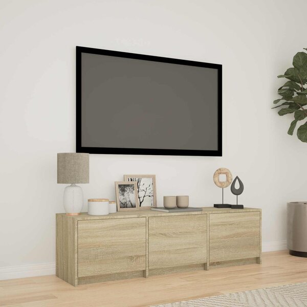 LED-es tévéállvány Sonoma tölgy 140 x 34 x 40 cm Mérnöki fa