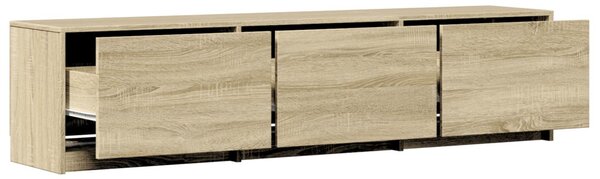 LED-es tévéállvány Sonoma tölgy 165 x 34 x 40 cm Mérnöki fa