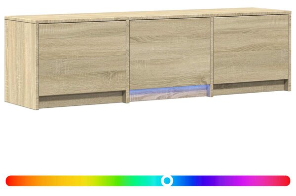 LED-es tévéállvány Sonoma tölgy 140 x 34 x 40 cm Mérnöki fa