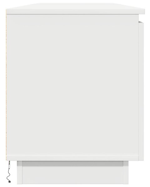 TV szekrény leddel Fehér 180 x 38 x 49 cm Faanyag