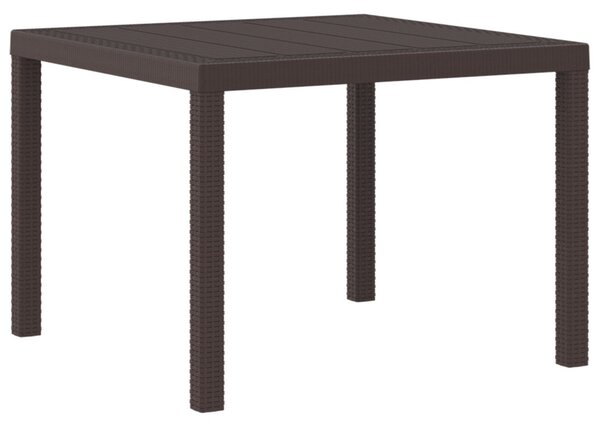 Kerti Asztal Barna 100 x 100 x 73 cm polirattan