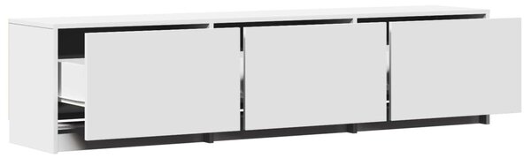 LED-es tévéállvány LED-del Fehér 165 x 34 x 40 cm Mérnöki fa