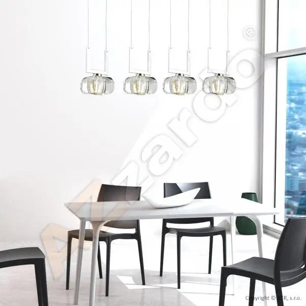 Design csillár Rubic 4A – Átlátszó