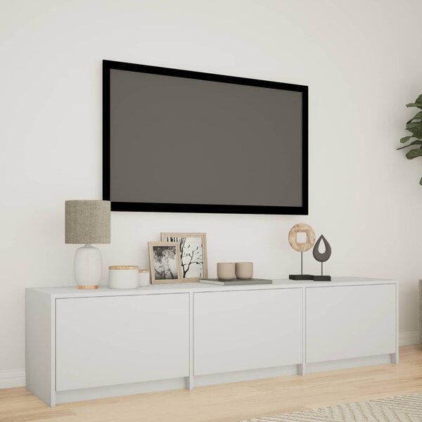 LED-es tévéállvány LED-del Fehér 165 x 34 x 40 cm Mérnöki fa