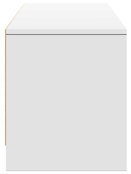 LED-es tévéállvány LED-del Fehér 165 x 34 x 40 cm Mérnöki fa