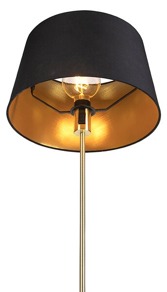Állólámpa arany/bronz fekete árnyékolóval 35 cm állítható - Parte