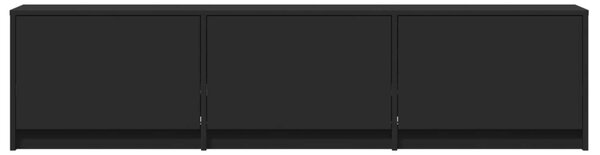 LED-es tévéállvány LED-del Fekete 165 x 34 x 40 cm Mérnöki fa