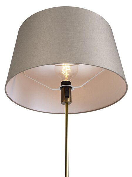 Bronz állólámpa bézs vászonbúrával, 45 cm állítható - Parte