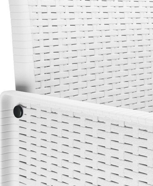 Kerti szék 4-es készlet Fehér Poli rattan Standard Könnyű súly