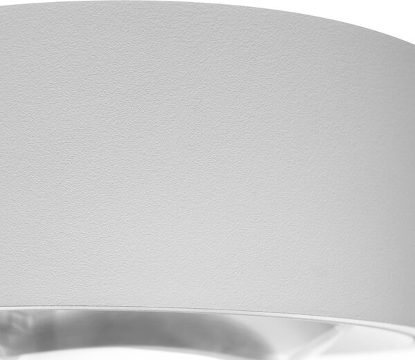 Arcchio LED fali lámpa Rotari, lencse, fel/le, fehér, fém, dimmelhető, Fehér / opál, Nappali / Étkező, Alumínium, Modern