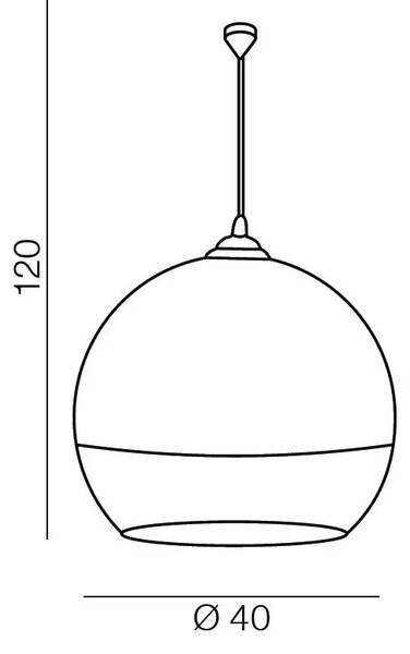 Ipari csillár Silver Ball 40 – Szürke