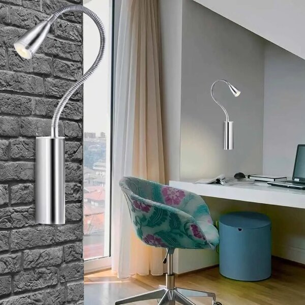 LED fali lámpa Veronica króm – Szürke