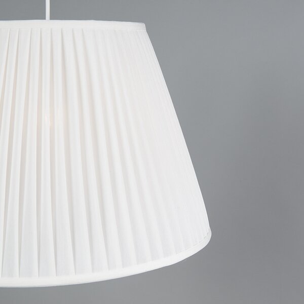 Retro függőlámpa krém 45 cm - Plisse