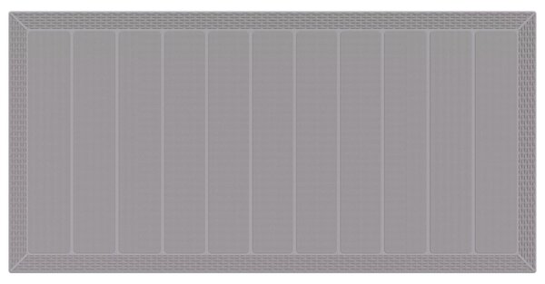 Kerti Asztal Világosszürke 200x100x73 cm Polyrattan