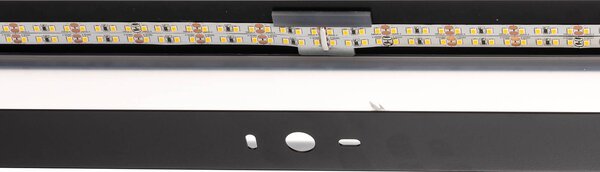 MCJ Mera LED fali lámpa, szélesség 120cm, fekete, 3000K, Fekete, Folyosó, fém, Modern
