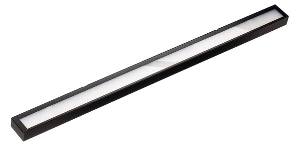 MCJ Mera LED fali lámpa, szélesség 120cm, fekete, 3000K, Fekete, Folyosó, fém, Modern