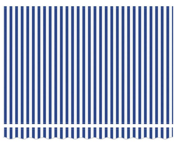 Behúzható napellenző Kék és Fehér 300 x 250 cm