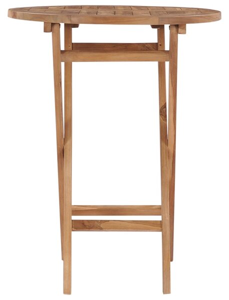 Összecsukható tömör tíkfa kerti asztal 60 cm