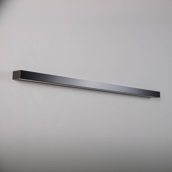 MCJ Mera LED fali lámpa, szélesség 120cm, fekete, 3000K, Fekete, Folyosó, fém, Modern