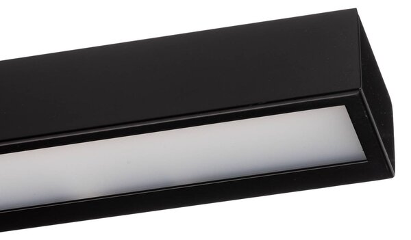 MCJ Mera LED fali lámpa, szélesség 120cm, fekete, 3000K, Fekete, Folyosó, fém, Modern