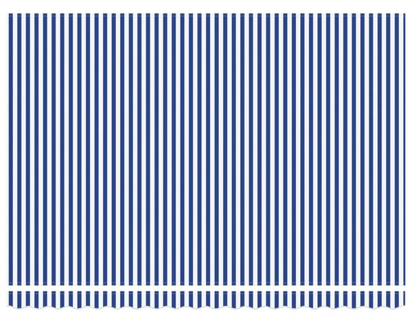 Behúzható napellenző Kék és Fehér 400 × 300 cm