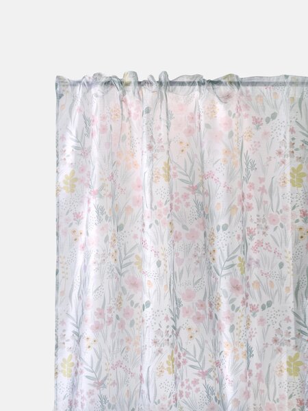 Sinsay - Függöny virágmintával - világoszöld