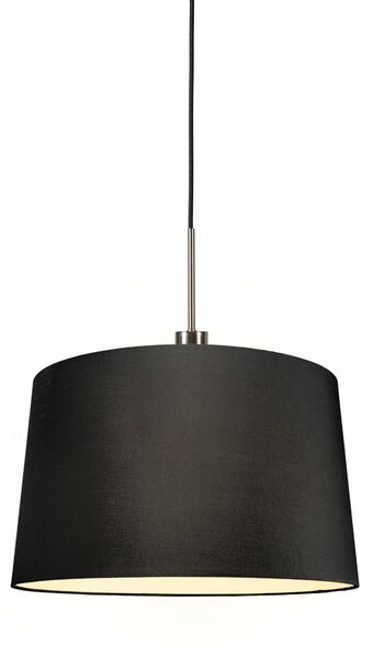 Modern függesztett lámpaacél, 45 cm fekete árnyalattal - Combi 1
