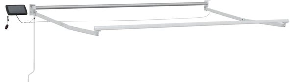 LED-es, kézi kihúzható napernyő Tópszínű