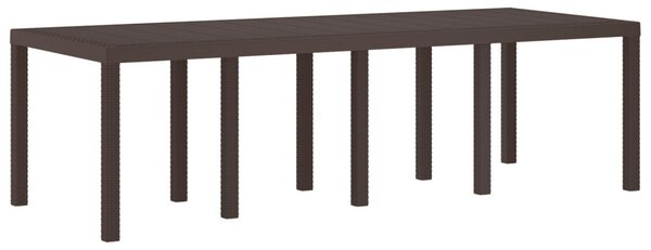 Kerti Asztal Barna 250 x 100 x 73 cm polirattan