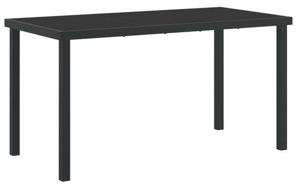 Kerti Asztal Fekete 140 x 70 x 73 cm Fém