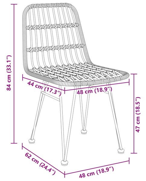 Kert étkező szett 5 pcs Fekete Porszórt acél