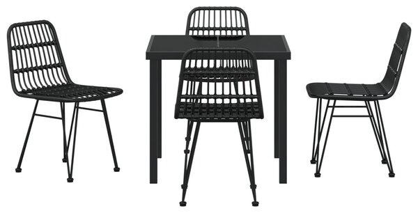 Kert étkező szett 5 pcs Fekete Porszórt acél