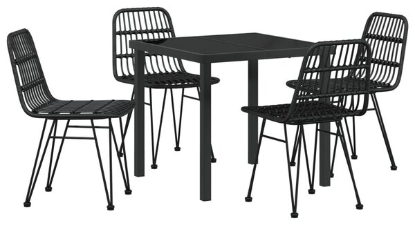 Kert étkező szett 5 pcs Fekete Porszórt acél