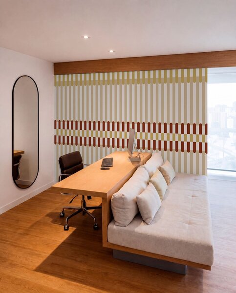 Fotótapéta Csíkos mintázat bézs és terrakotta árnyalatokban, Fotótapéta geometria, w05150v3 : Uwalls.hu