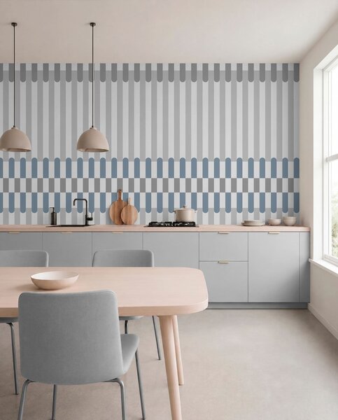 Fotótapéta Csíkos mintázat szürke és kék árnyalatokban, Fotótapéta geometria, w05150v6 : Uwalls.hu