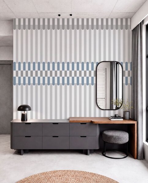 Fotótapéta Csíkos mintázat szürke és kék árnyalatokban, Fotótapéta geometria, w05150v6 : Uwalls.hu