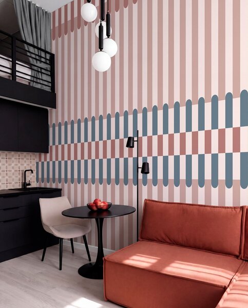 Fotótapéta Csíkos mintázat rózsaszín és kék árnyalatokban, Fotótapéta geometria, w05150v5 : Uwalls.hu