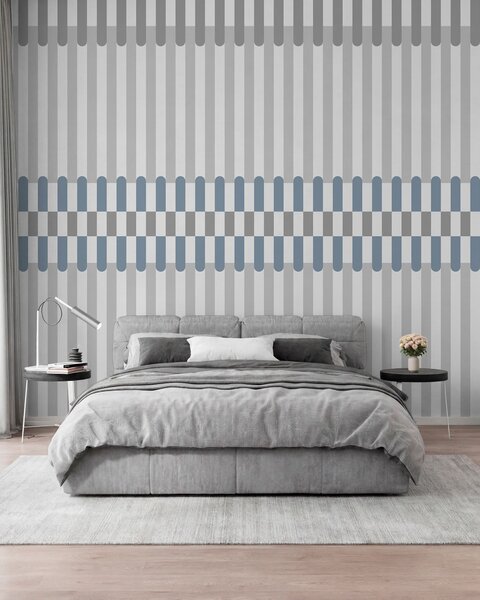 Fotótapéta Csíkos mintázat szürke és kék árnyalatokban, Fotótapéta geometria, w05150v6 : Uwalls.hu