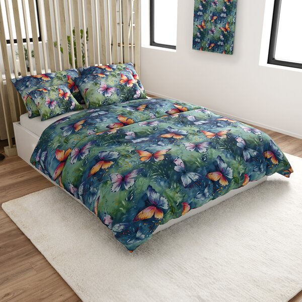 Mikroszálas ágynemű COLORFUL BUTTERFLY, színes Ágyneműhuzat mérete: 70 x 90 cm | 140 x 220 cm