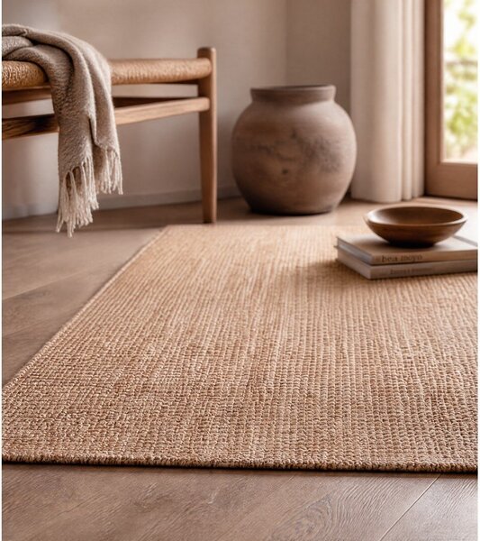 Natúr színű juta futószőnyeg 80x200 cm Bouclé – Hanse Home