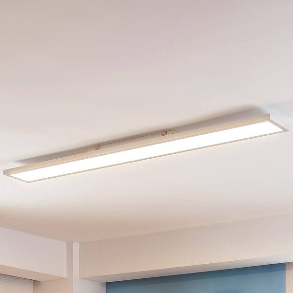 Arcchio Enora LED panel, 3500lm, fehér, fém, 119,5 cm, cm, Fehér / opál, Nappali / Étkező, Műanyag, Modern