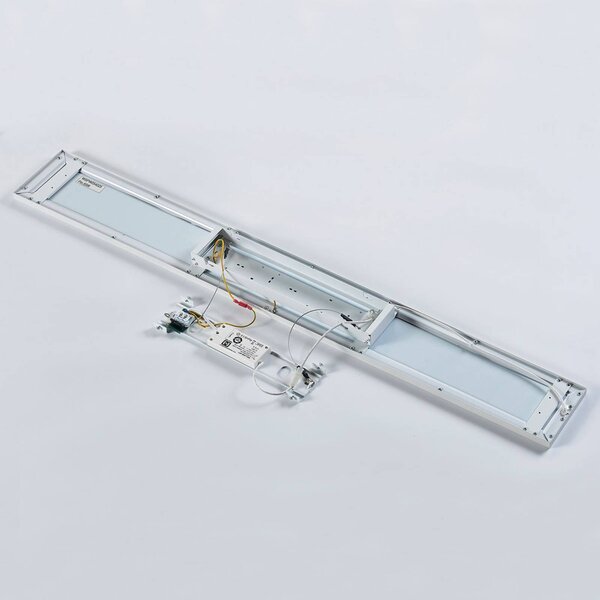 Arcchio Enora LED panel, 3500lm, fehér, fém, 119,5 cm, cm, Fehér / opál, Nappali / Étkező, Műanyag, Modern