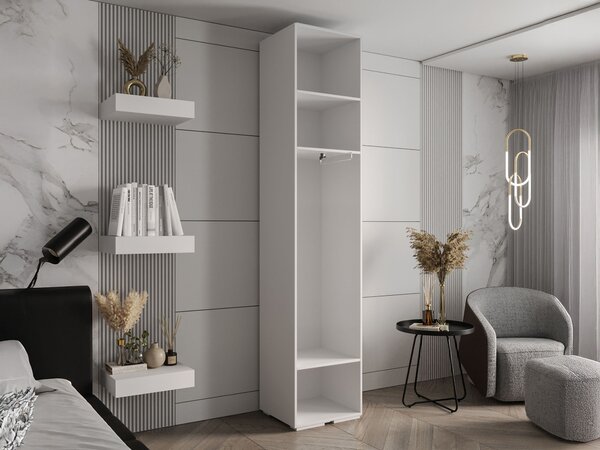 INOVA 4 ruhásszekrény 50x237x47 - fehér