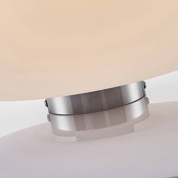 Lindby Bibiane üveg mennyezeti lámpa, opálfehér, dimmelhető, Fehér / opál, Nappali / Étkező, Üveg, Modern